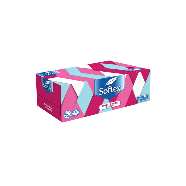Softex Tissue Box Multicolor (300 Tissues)