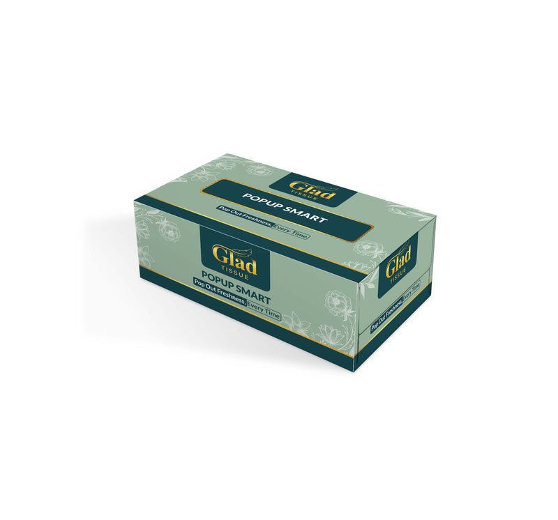GLAD Tissue Box Popup Smart (240 Tissues, Recycled)