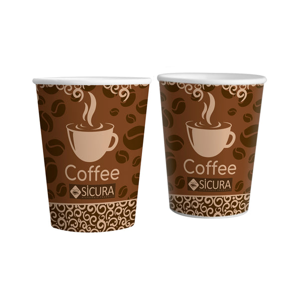 Sicura Disposable Paper Cup 8oz (240ml)