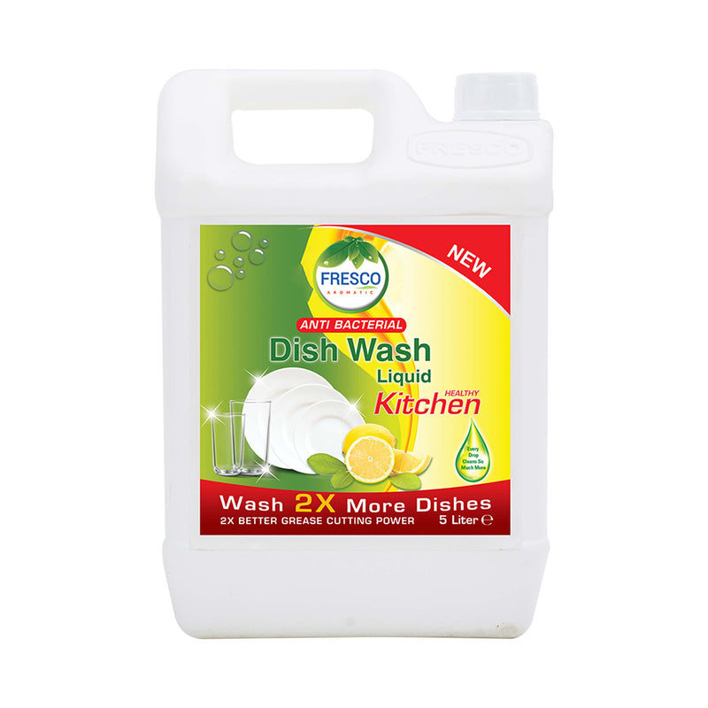 Fresco Antibacterial Dish Wash Liquid 5L Can (Lemon)