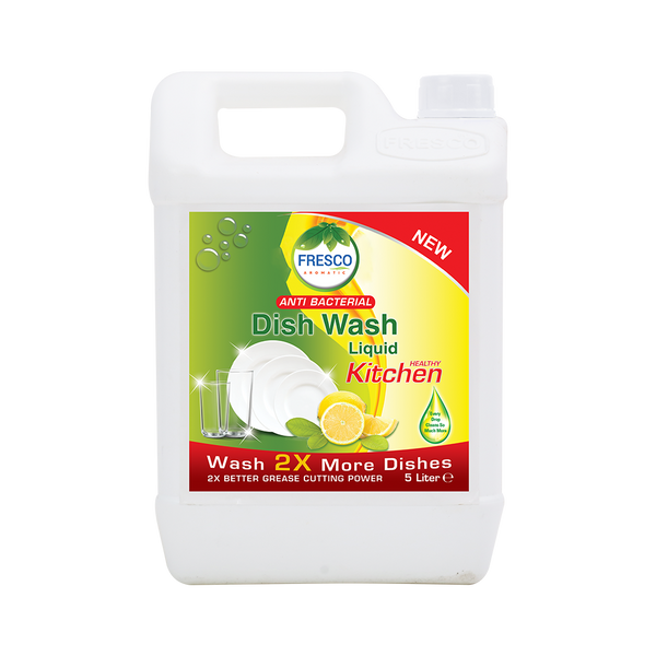 Fresco Antibacterial Dish Wash Liquid 5L Can (Lemon)