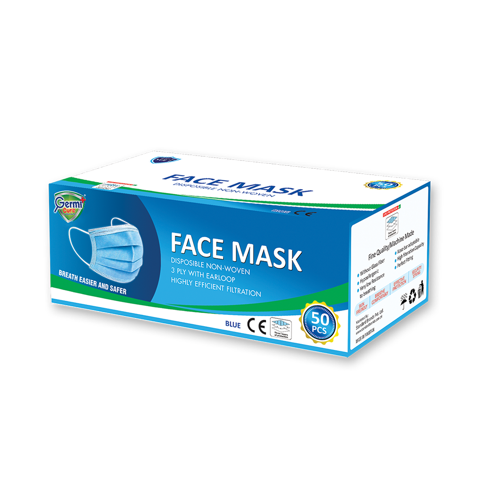 Germi Cure Face Mask 3-Ply (50 Pack)
