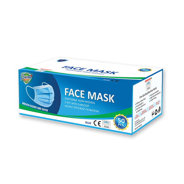Germi Cure Face Mask 3-Ply (50 Pack)